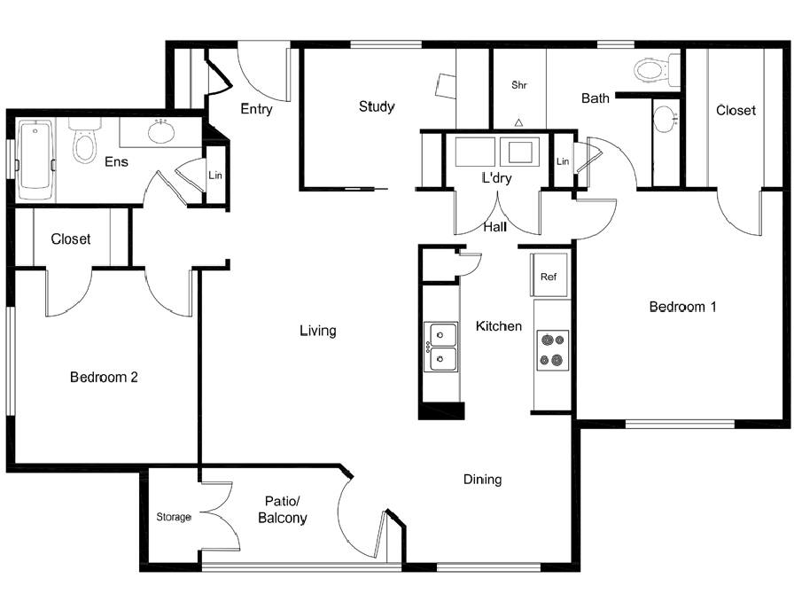 Suite A Floorplan